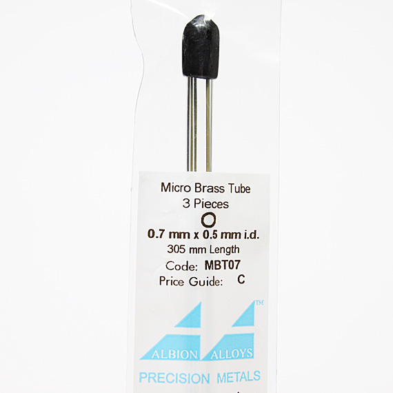 MBT07 真鍮マイクロ管 (0.7mm x 0.5mm) 3本入り