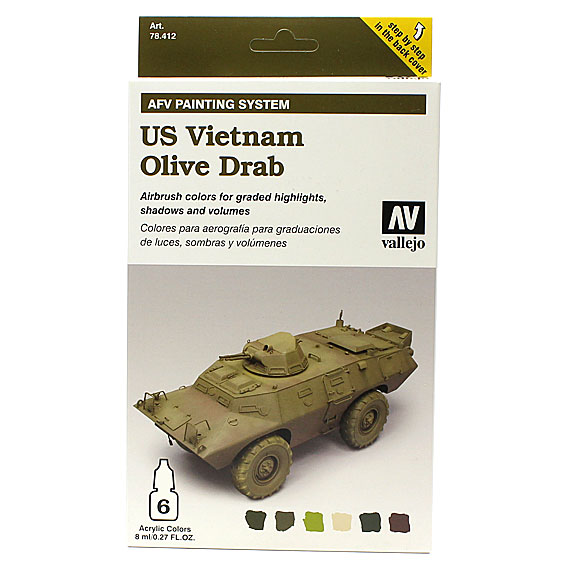 78412 US ベトナム戦オリーブドラブ用セット (6色)